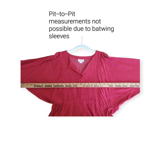 Anthropologie Maeve Red Polka Dot Dolman Blouse Sz S - Picture 10 of 11
